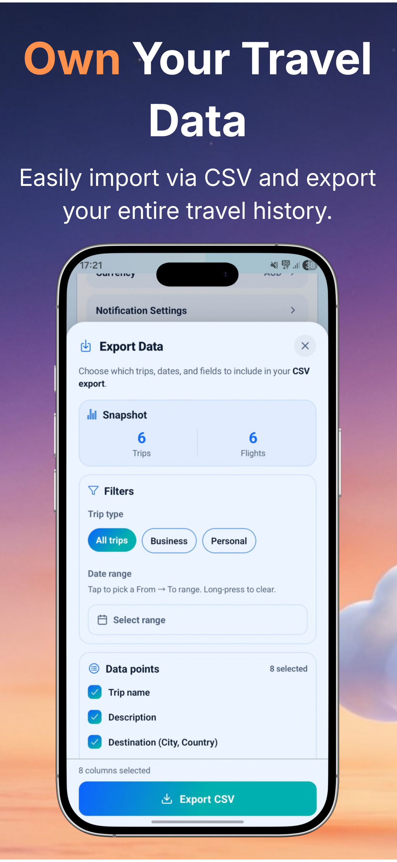 Trip Cache: Flight Itinerary gallery image