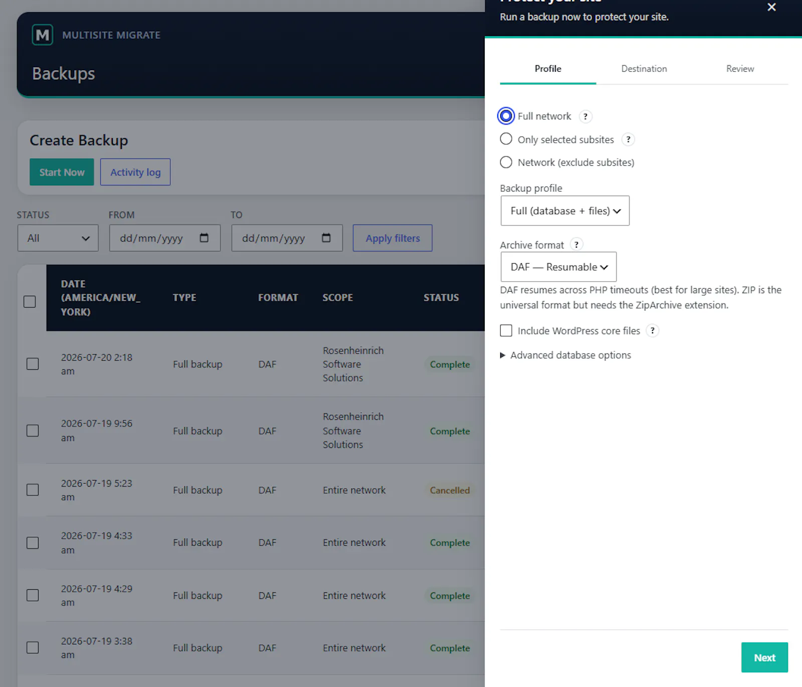 Multisite Migrate screenshot 3