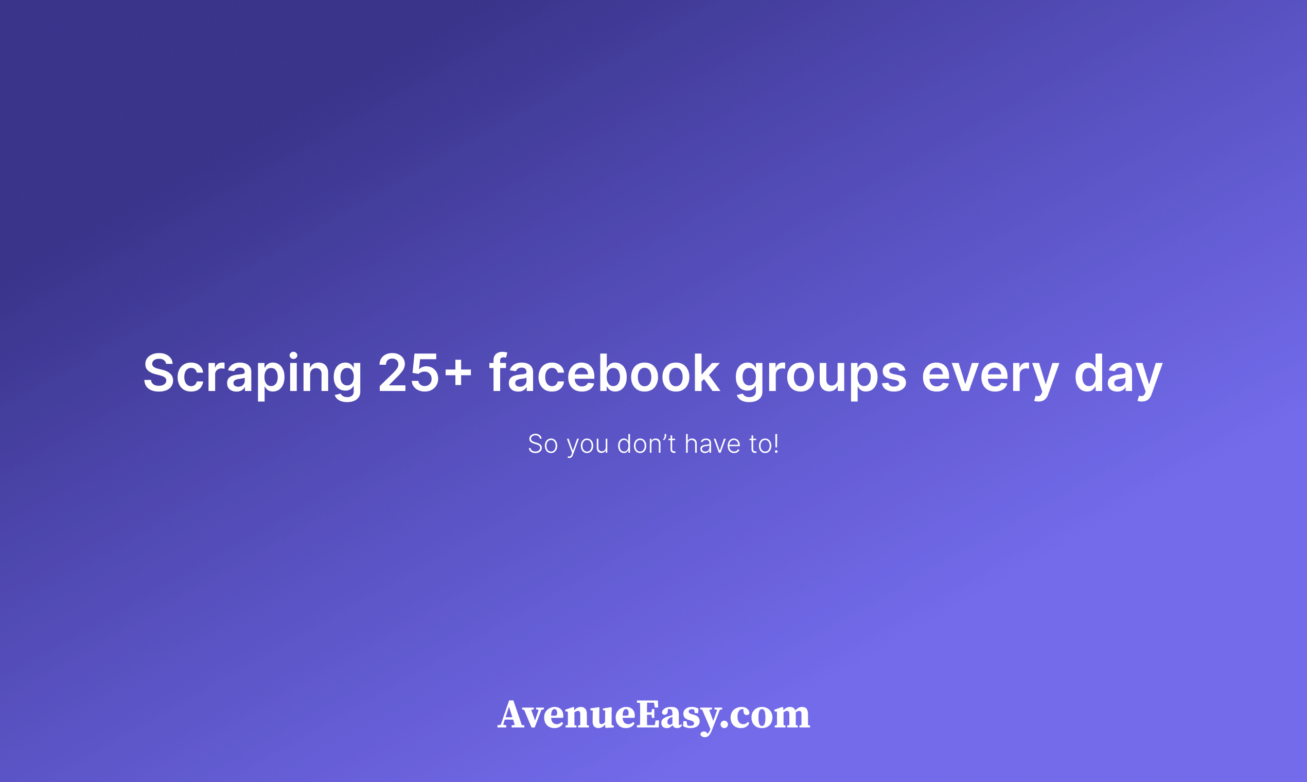Media AvenueAsy - Lọc dễ dàng cho các nhóm nhà ở trên Facebook NYC 3