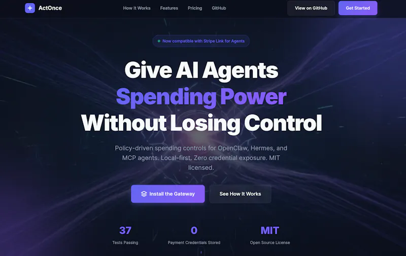ActOnce Spend Gateway screenshot 2