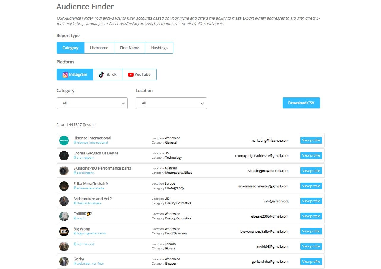 Influencer Discovery/Messaging Platform gallery image