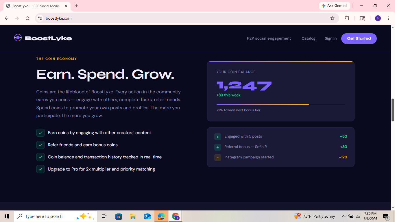 BoostLyke — P2P Social Media Exchange gallery image