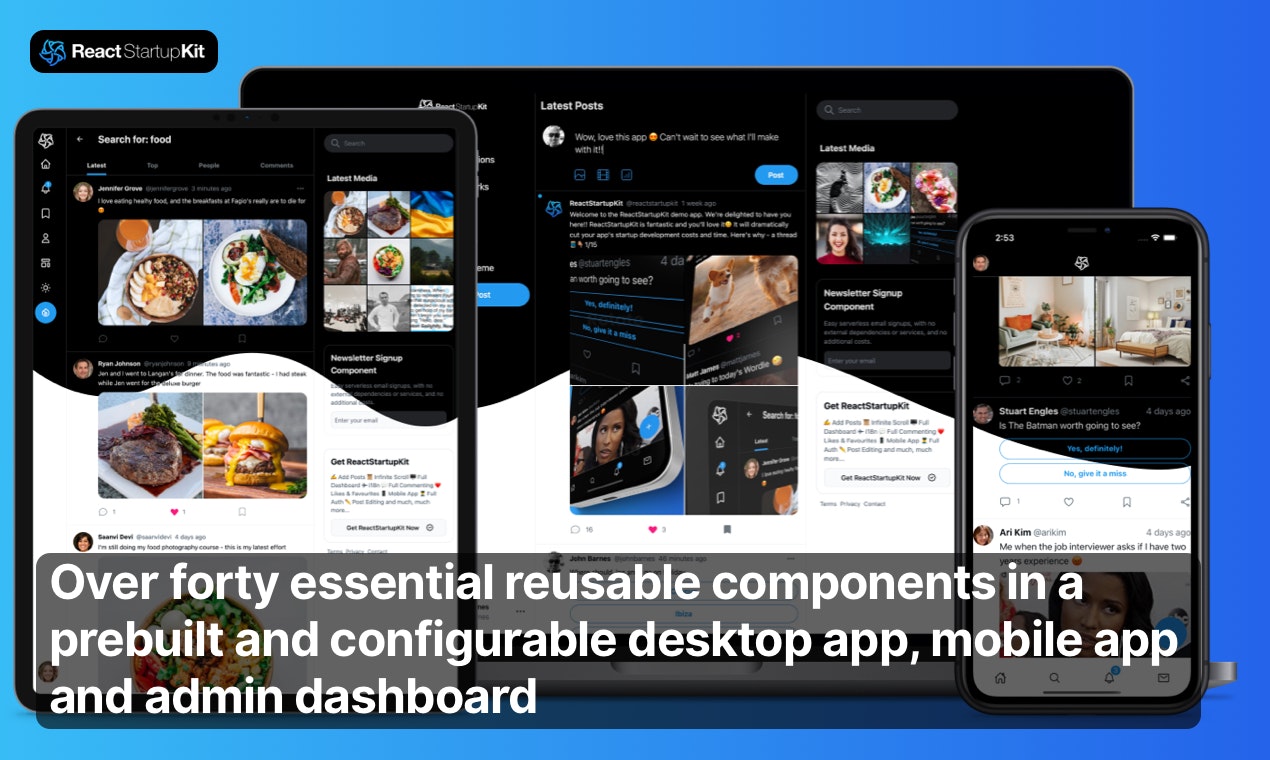 ReactStartupkit - डेस्कटॉप और मोबाइल ऐप्स के निर्माण के लिए कोडबेस को जल्दी से प्रतिक्रिया दें मीडिया 1