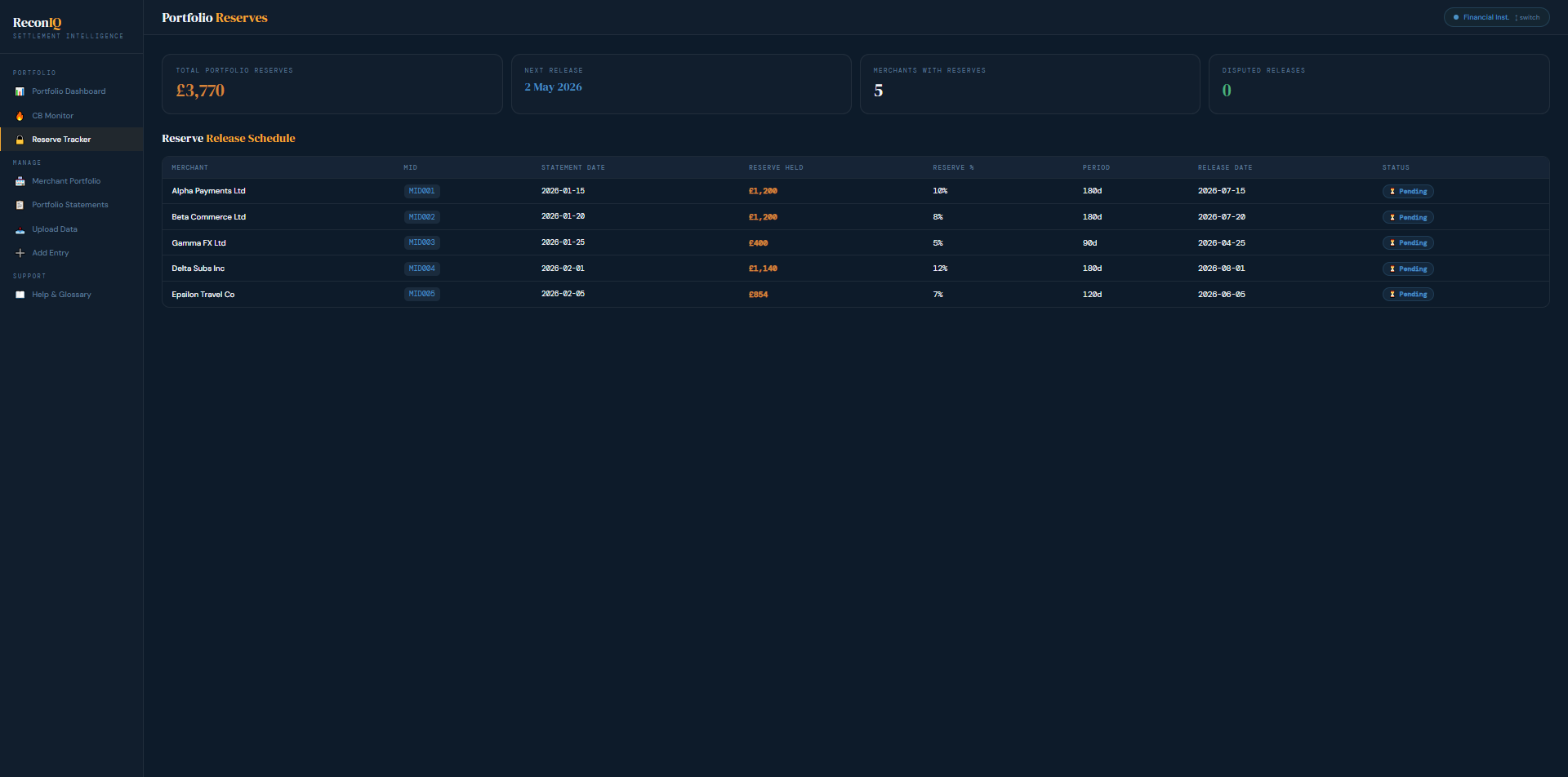 ReconIQ — Product Tour - Screenshot 2 showing product features and functionality