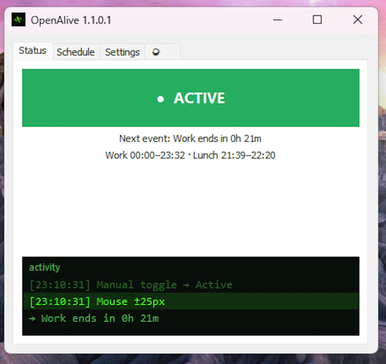 OpenAlive — Keep your PC active screenshot 4