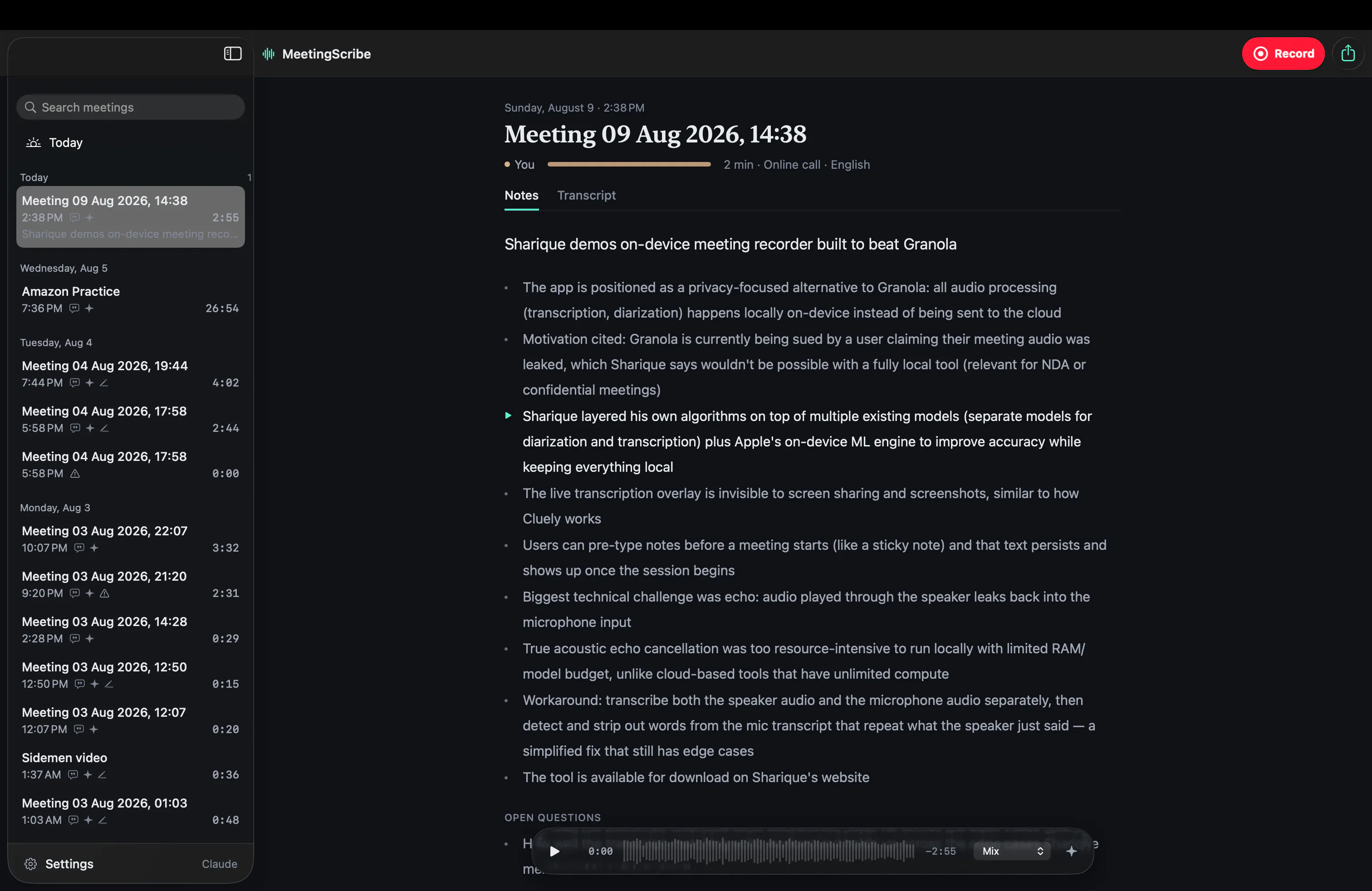 MeetingScribe gallery image
