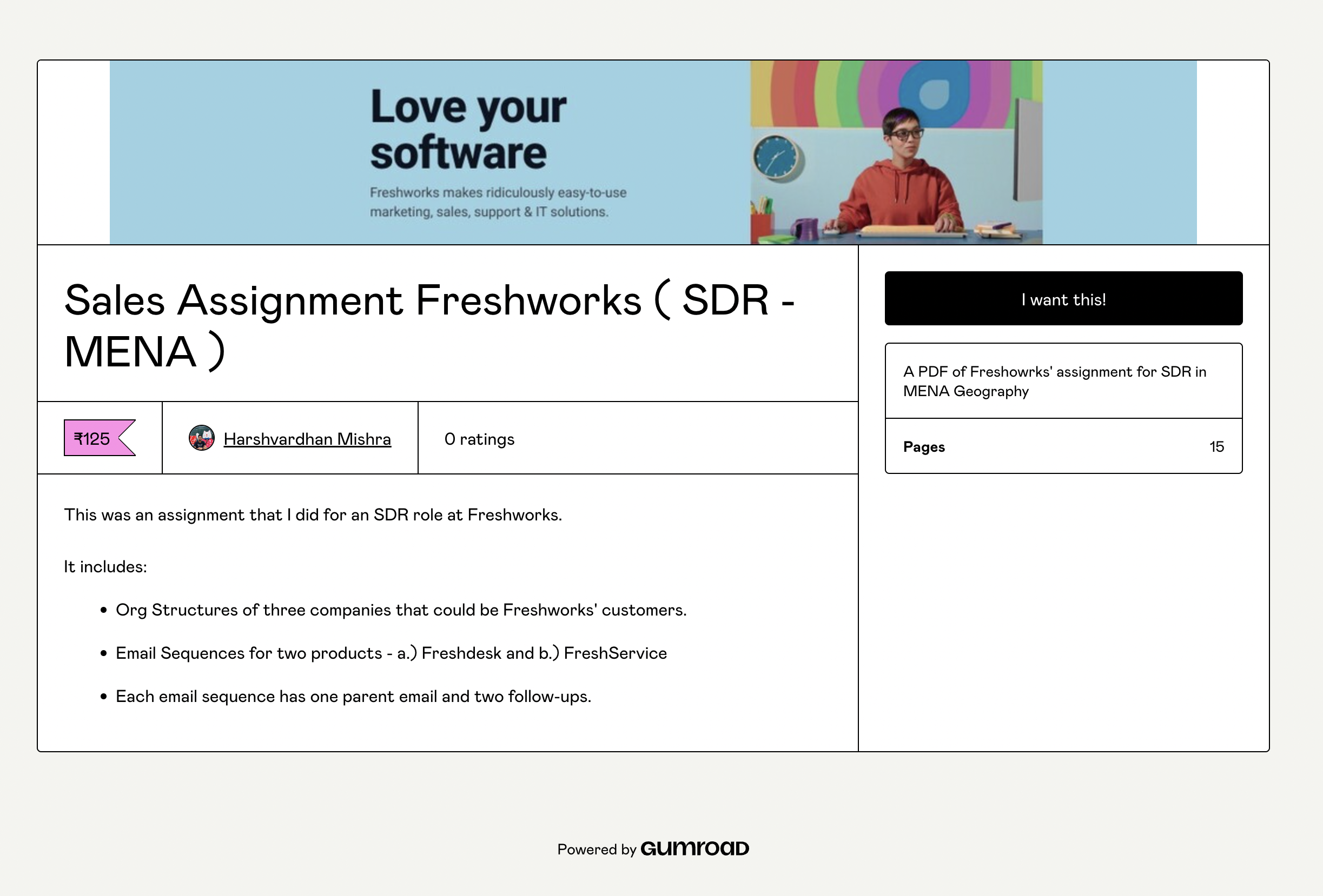 وسائط FreshWorks SDR - تريد الدخول إلى مبيعات SaaS؟استخدم هذا للرسائل الخاصة بك. 1