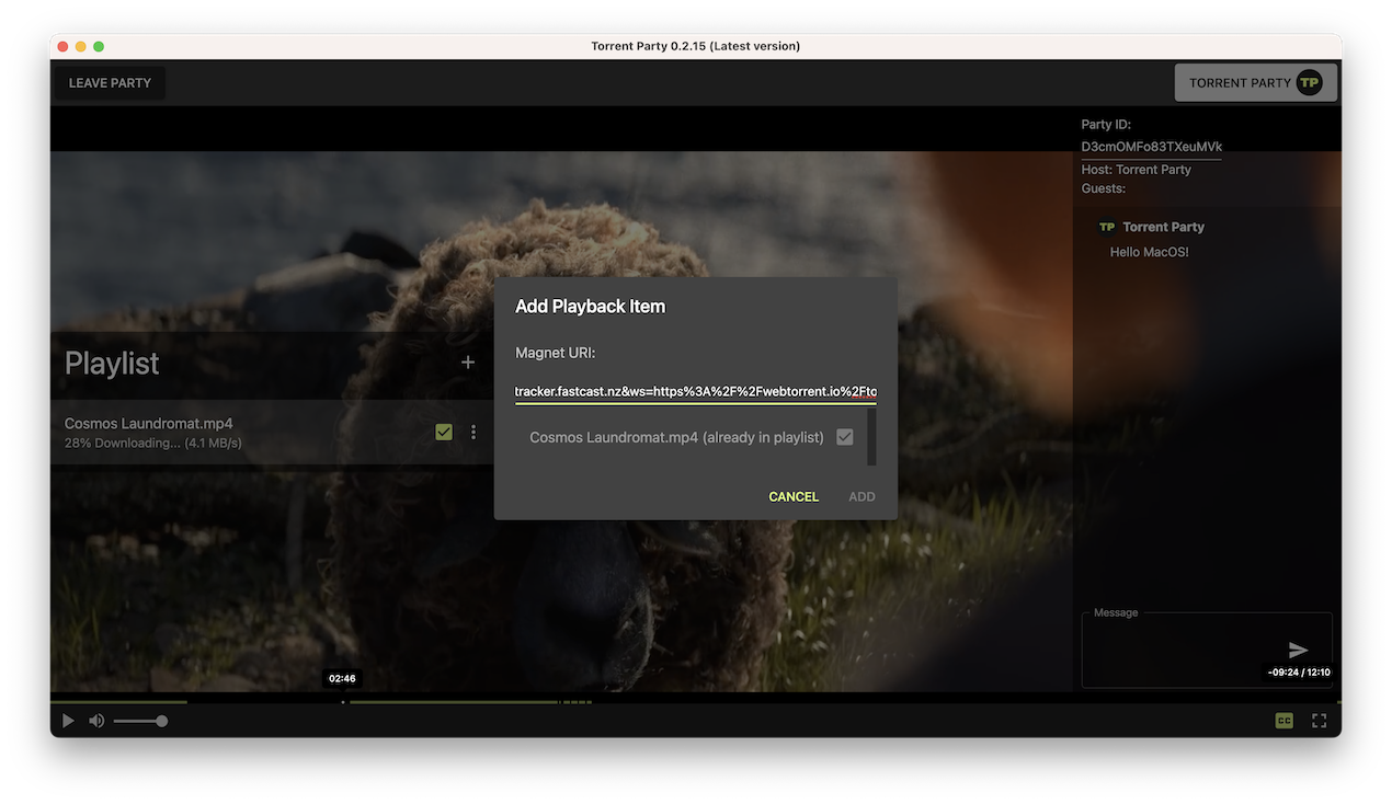 Torrent -feest voor macOS media 2