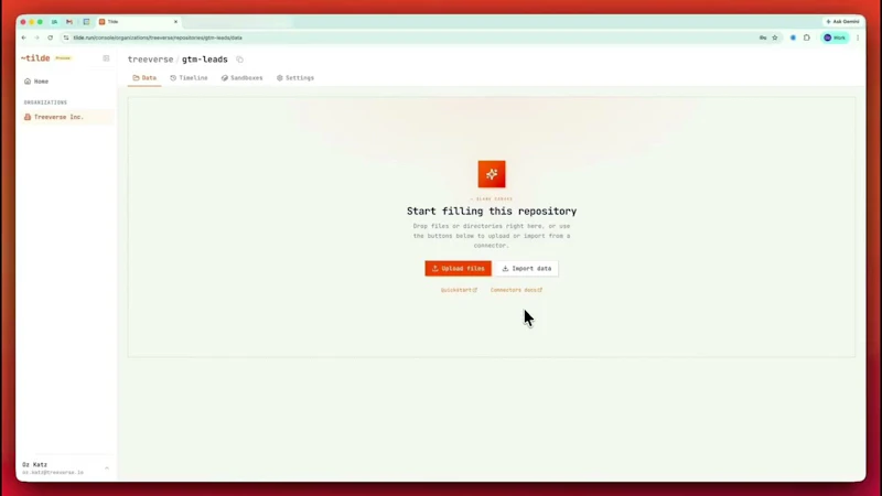 tilde.run screenshot 1 (video preview)