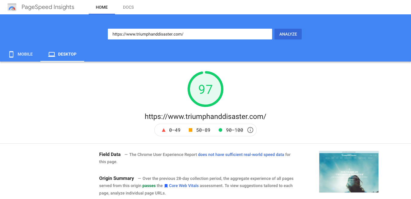 PageSpeed Optimisation gallery image