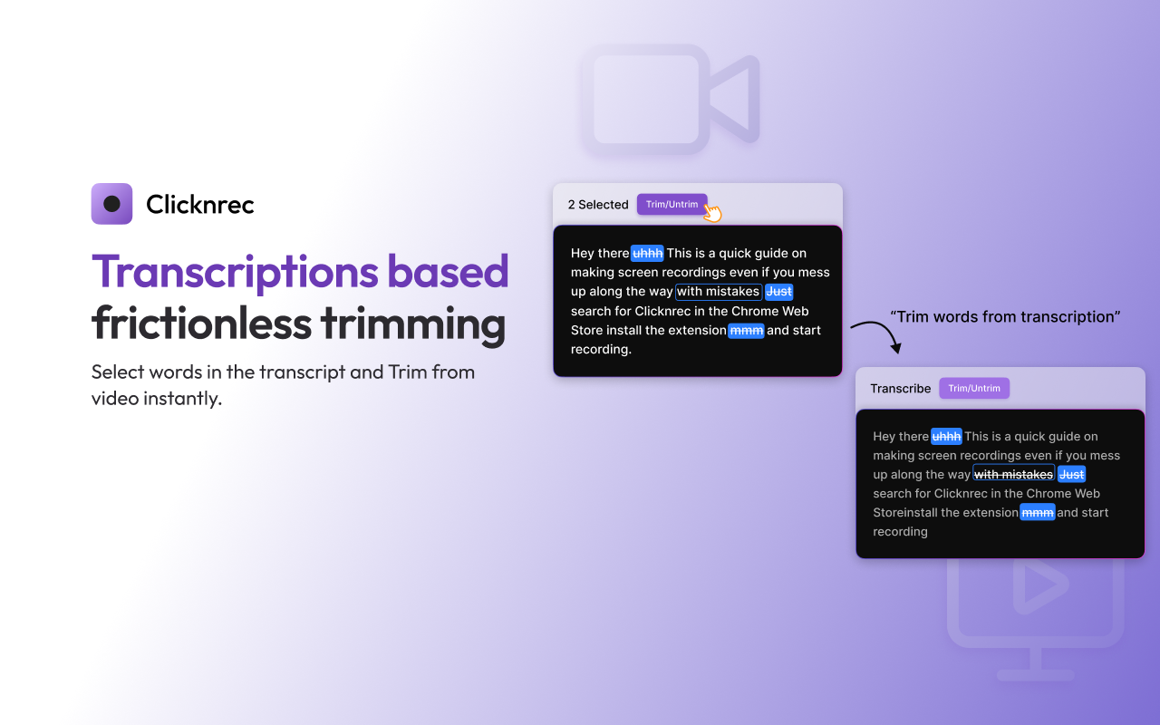Clicknrec - Smart Screen Recorder - Screenshot 3 showing product features and functionality