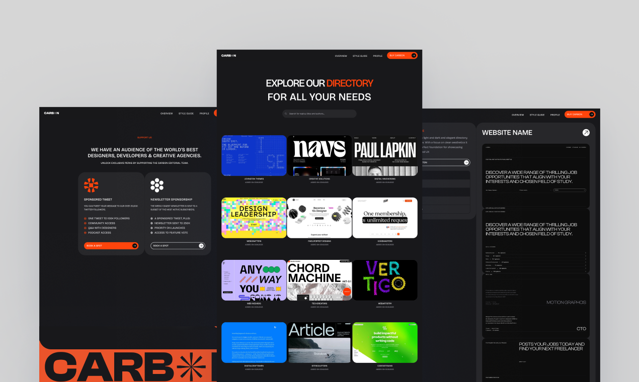 Carbonio - Un tema di directory costruito con Astro, Tailwind CSS e MDX media 1