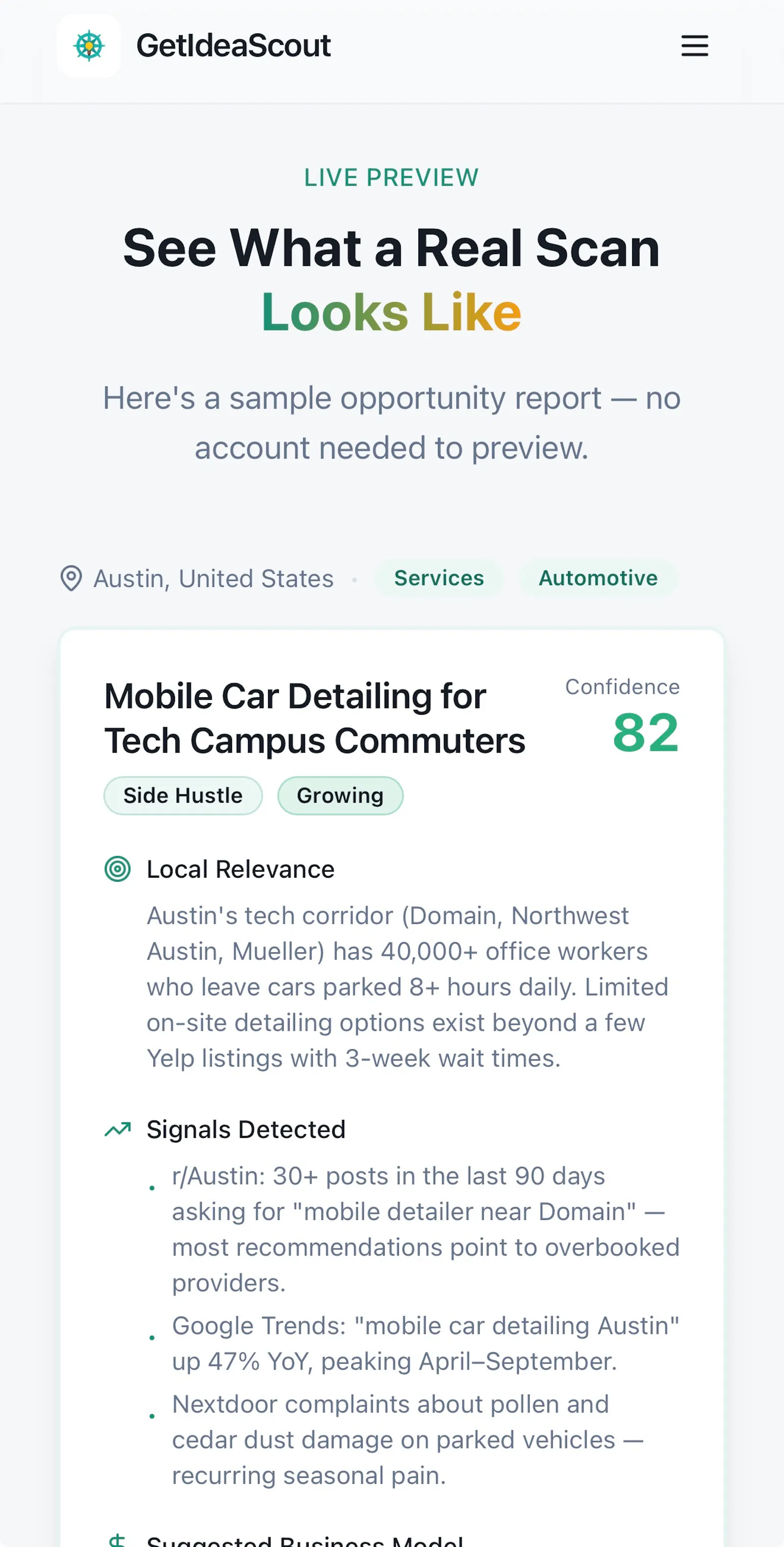 GetIdeaScout screenshot 2