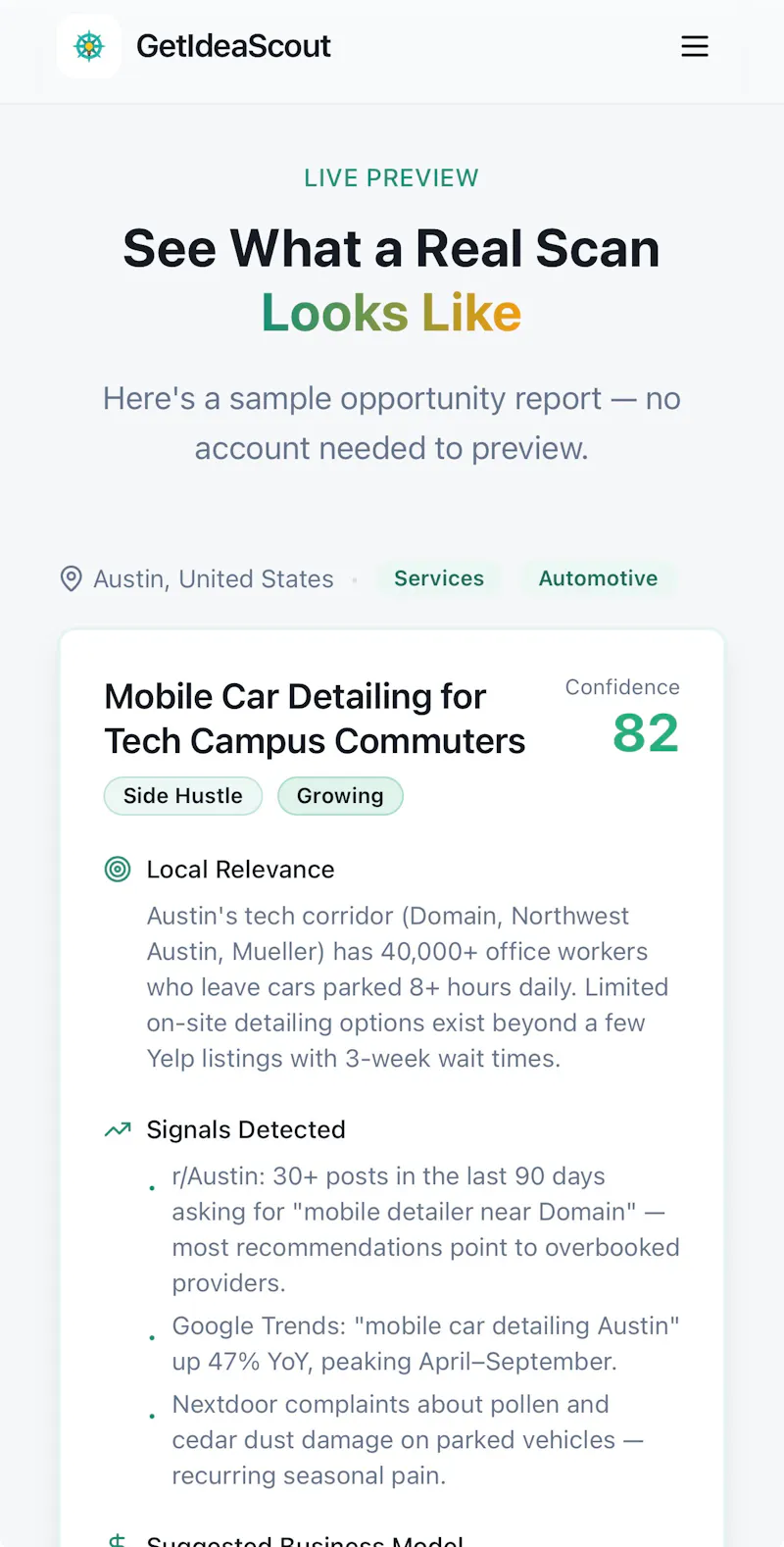 GetIdeaScout screenshot 2