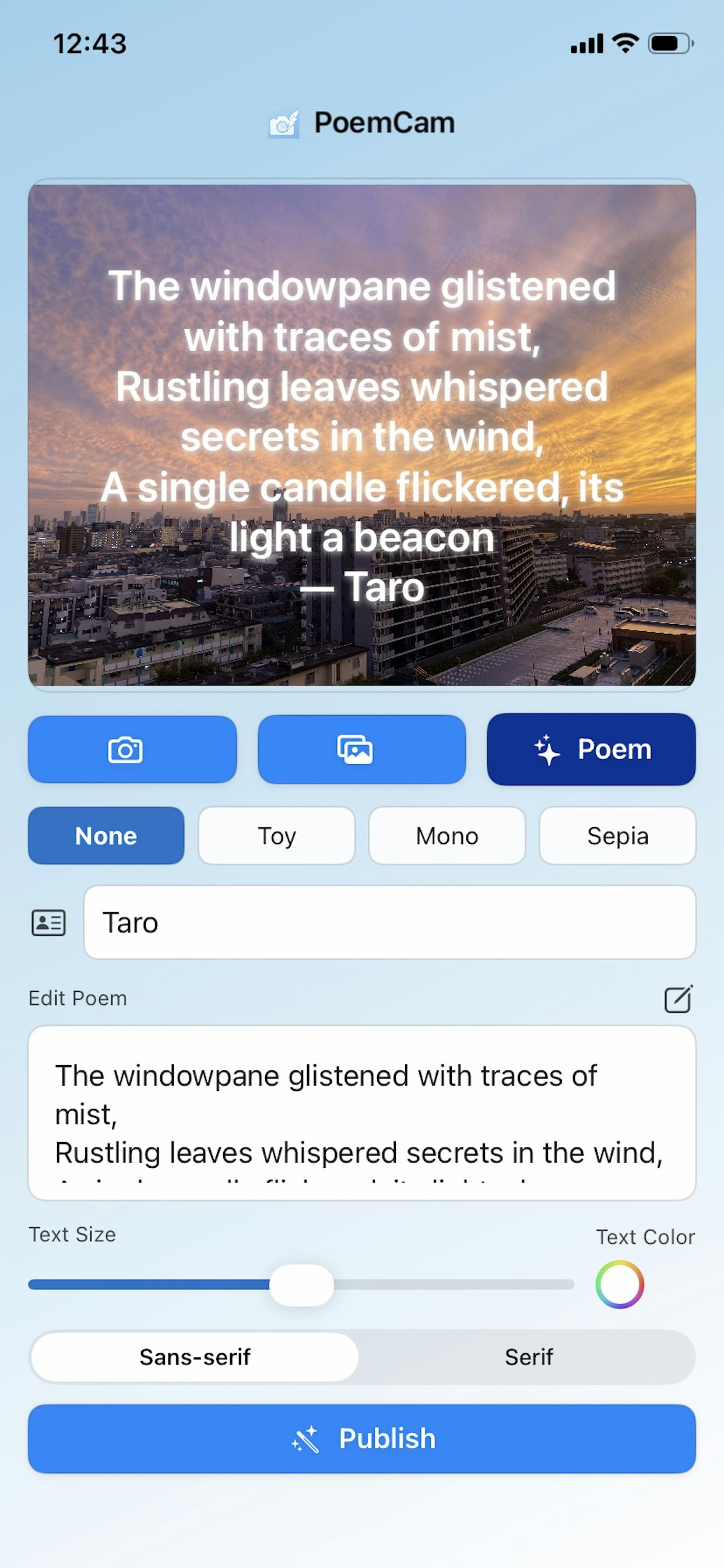 PoemCam
