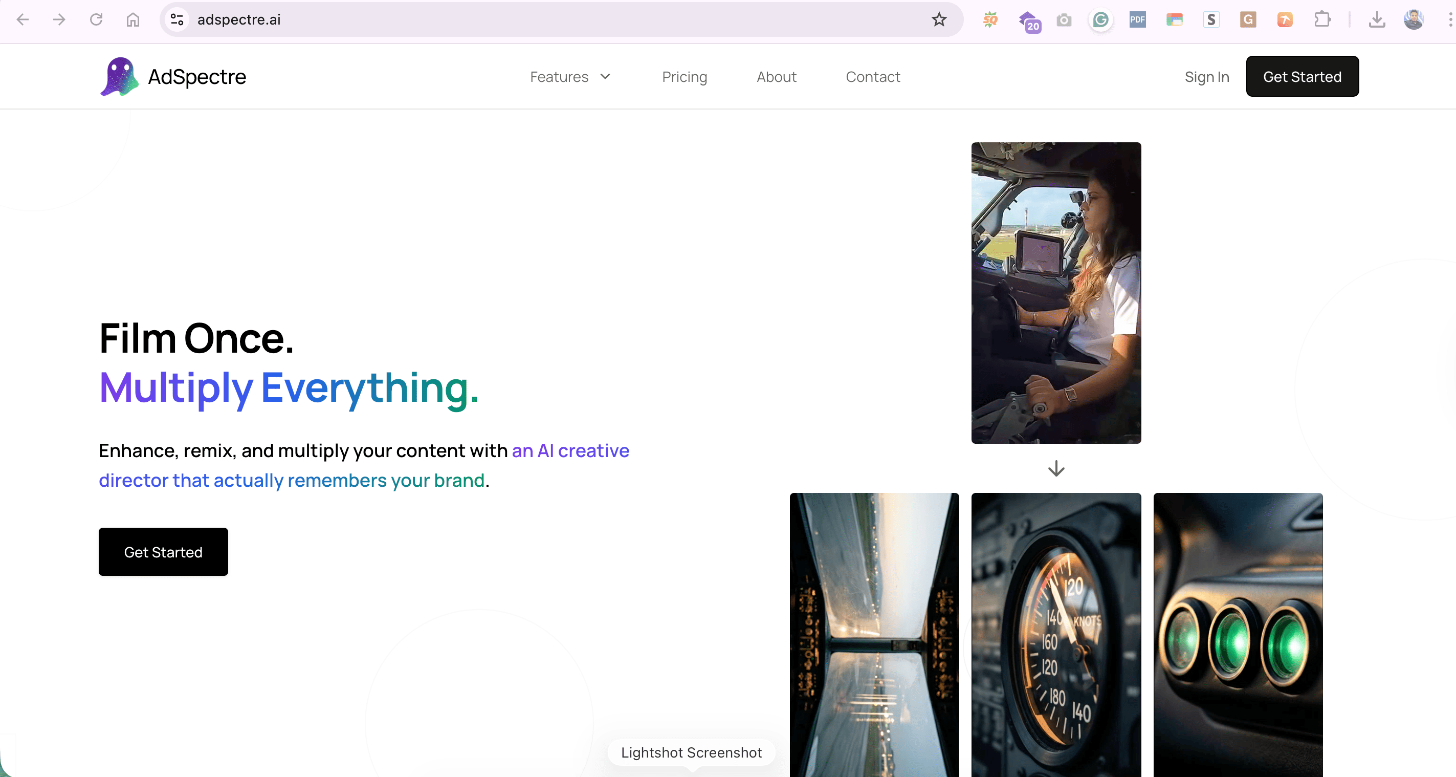 AdSpectre - Screenshot 2 showing product features and functionality