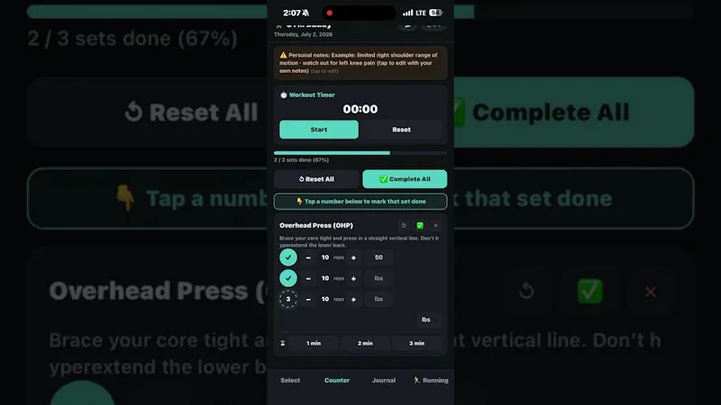 GymBuddy screenshot 1 (video preview)