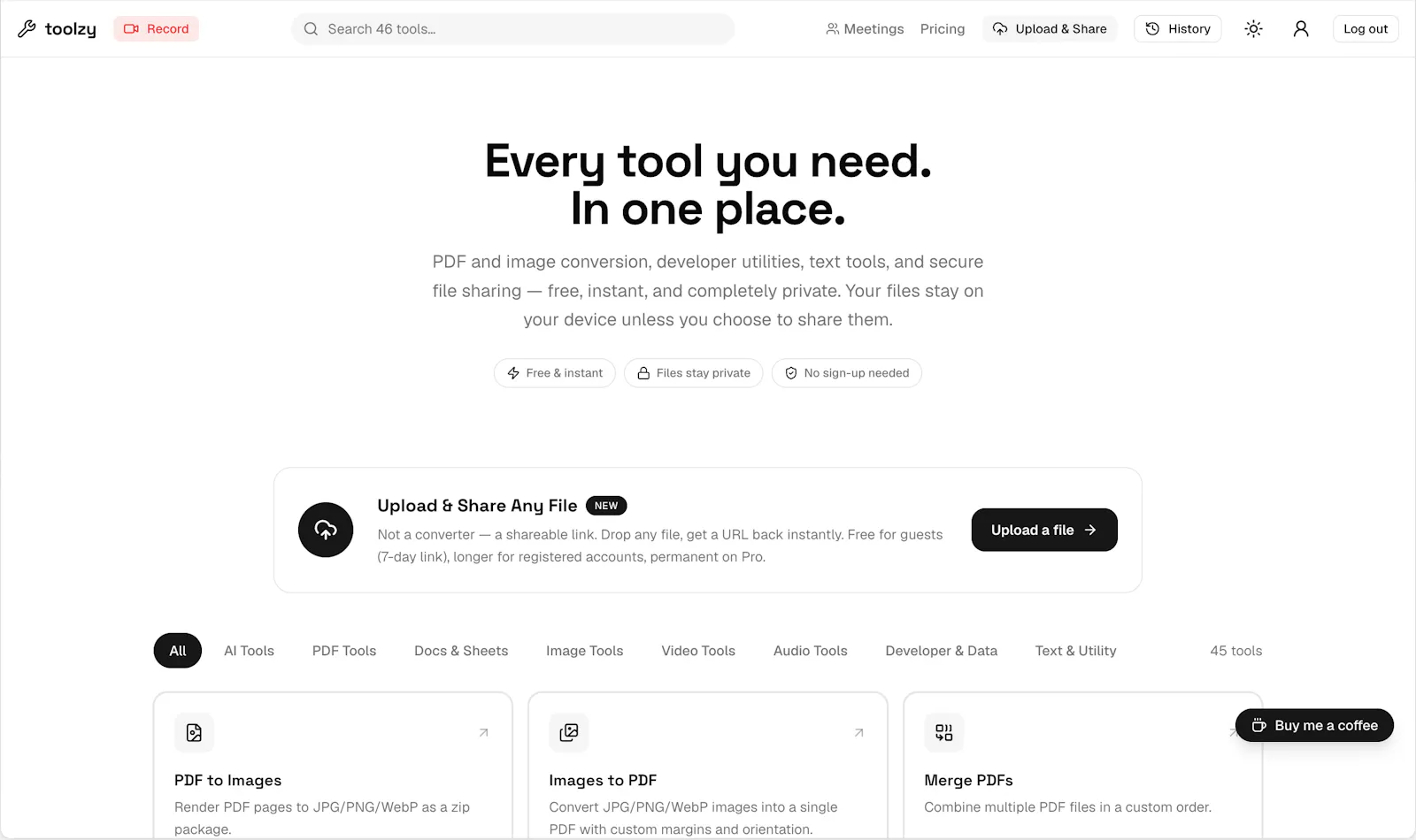 Toolzy screenshot 1