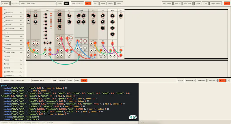 Eurorack JS screenshot 4