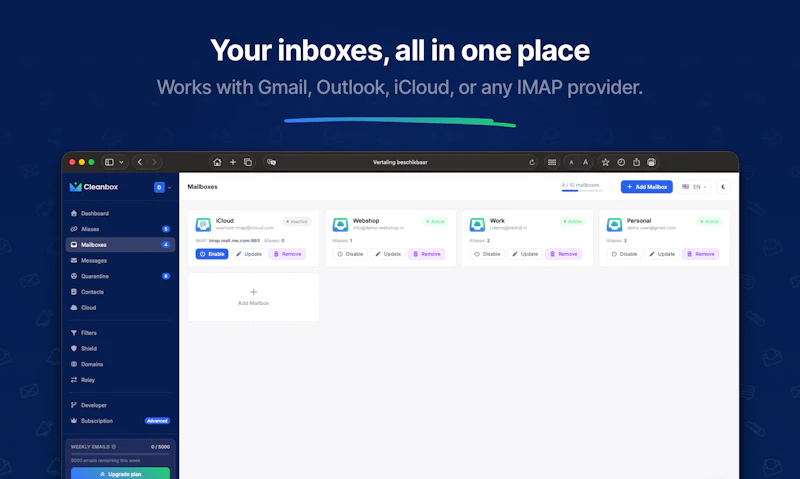 Cleanbox screenshot 1