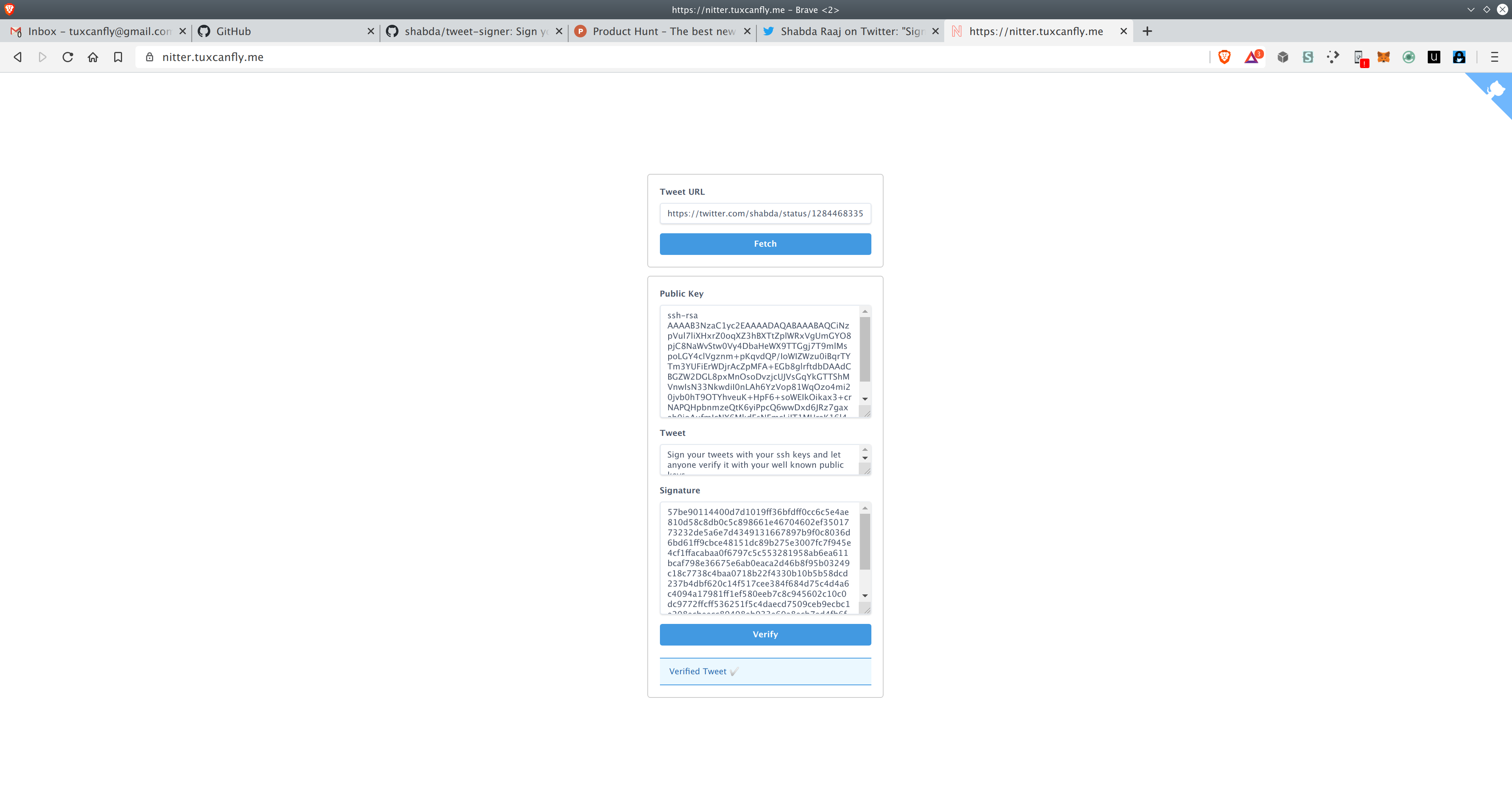 Tweet Signer ✌️ gallery image
