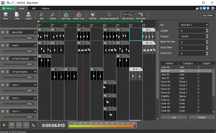 Media Phần mềm ghi âm đa dạng mixpad 7