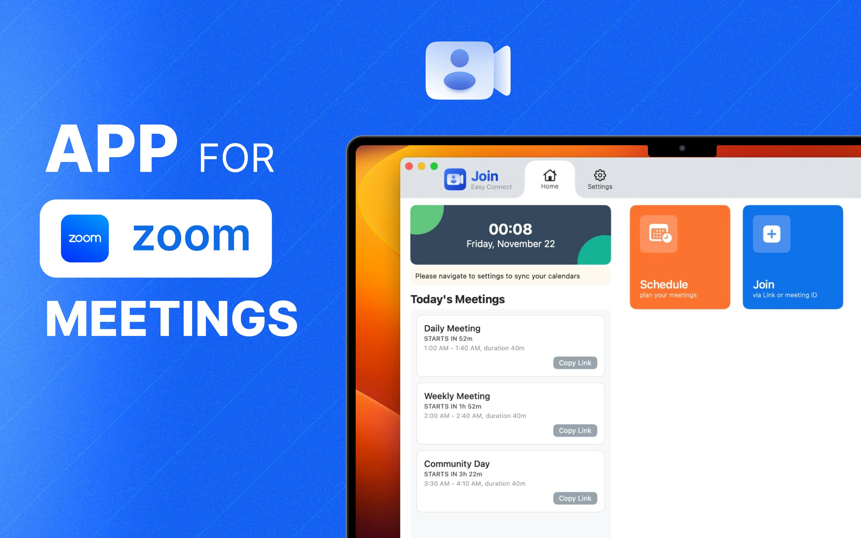 Media Người tham gia các cuộc họp zoom - Ứng dụng MacOS được thiết kế để đơn giản hóa cách bạn quản lý các cuộc họp zoom 1