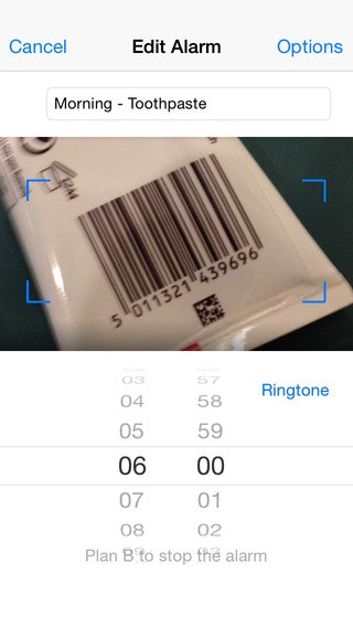 Barcode Alarm Clock Alarm clock that won't stop ringing until you