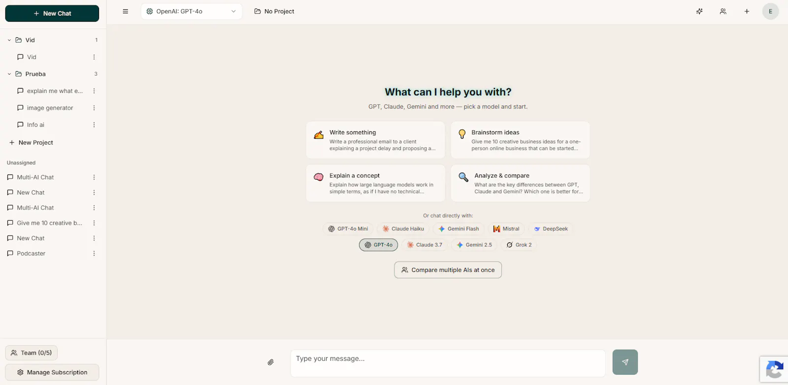 All the best AI. One workspace. screenshot 4