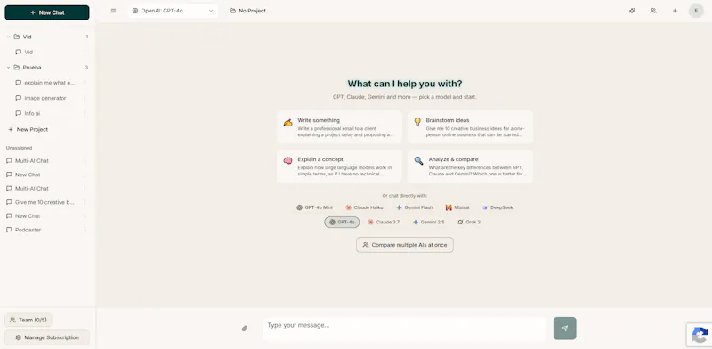 All the best AI. One workspace. screenshot 4