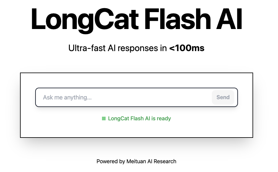 LongCat Flash AI Ultra-Fast Chat Model gallery image