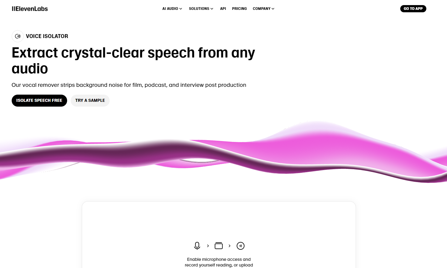 Голосовой изолятор от ElevenLabs - Бесплатный голосовой изолятор и снятие фонового шума медиа 2