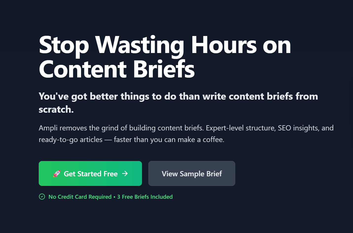 Ampli - Il modo più veloce per creare brief di contenuti SEO media 3