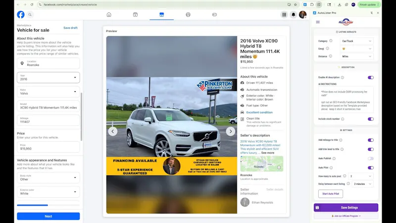 AutoLister Pro screenshot 1 (video preview)