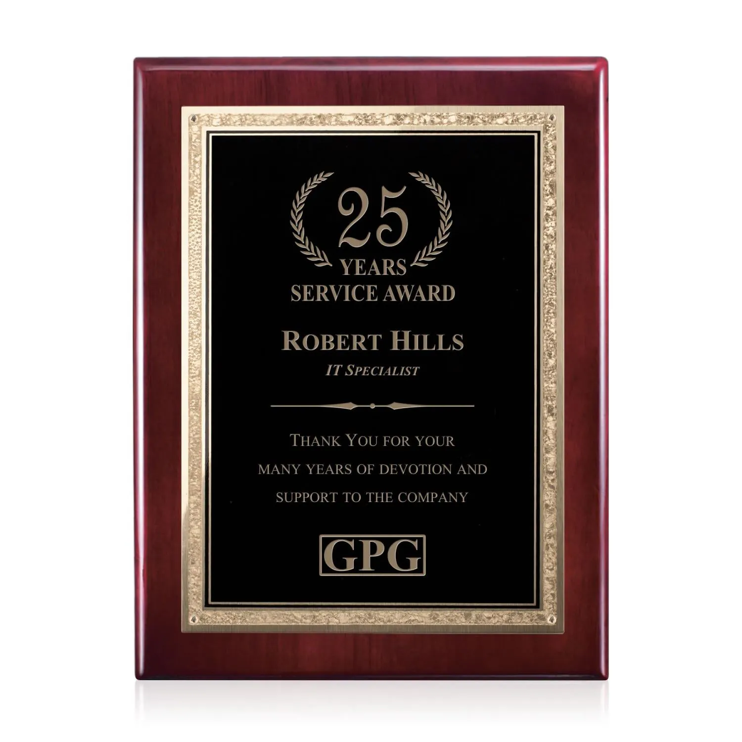 Gemstone Rosewood Plaque