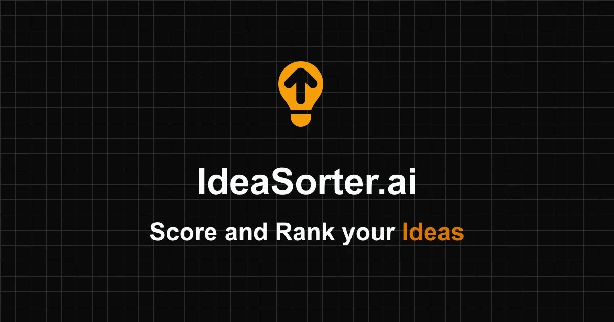 IdeaSorter.ai - Main product screenshot demonstrating key features and user interface