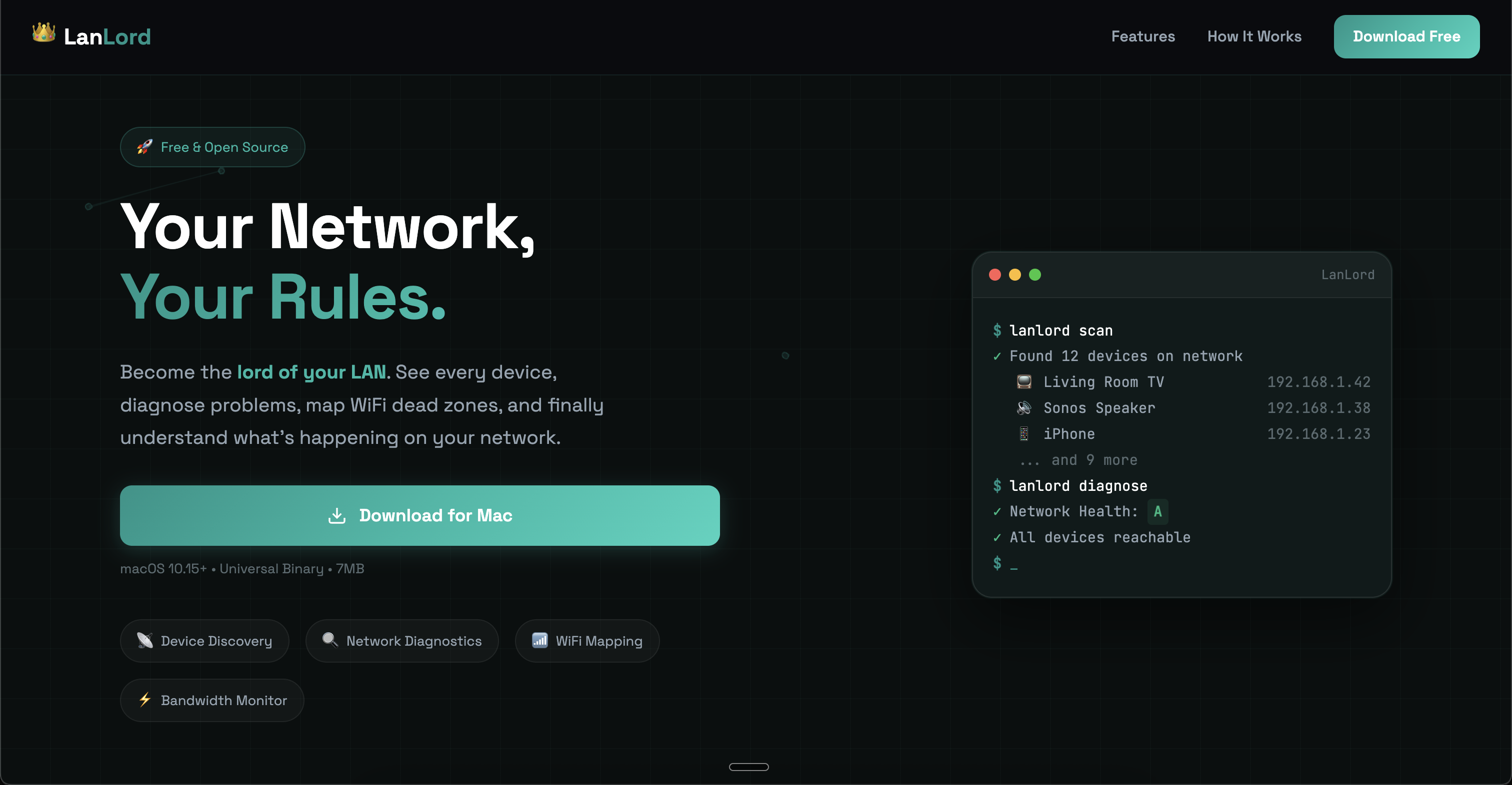 LanLord - Main product screenshot demonstrating key features and user interface