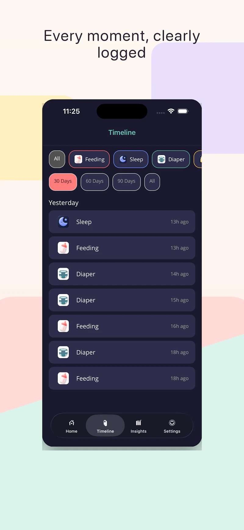 Quicklog Baby screenshot 4