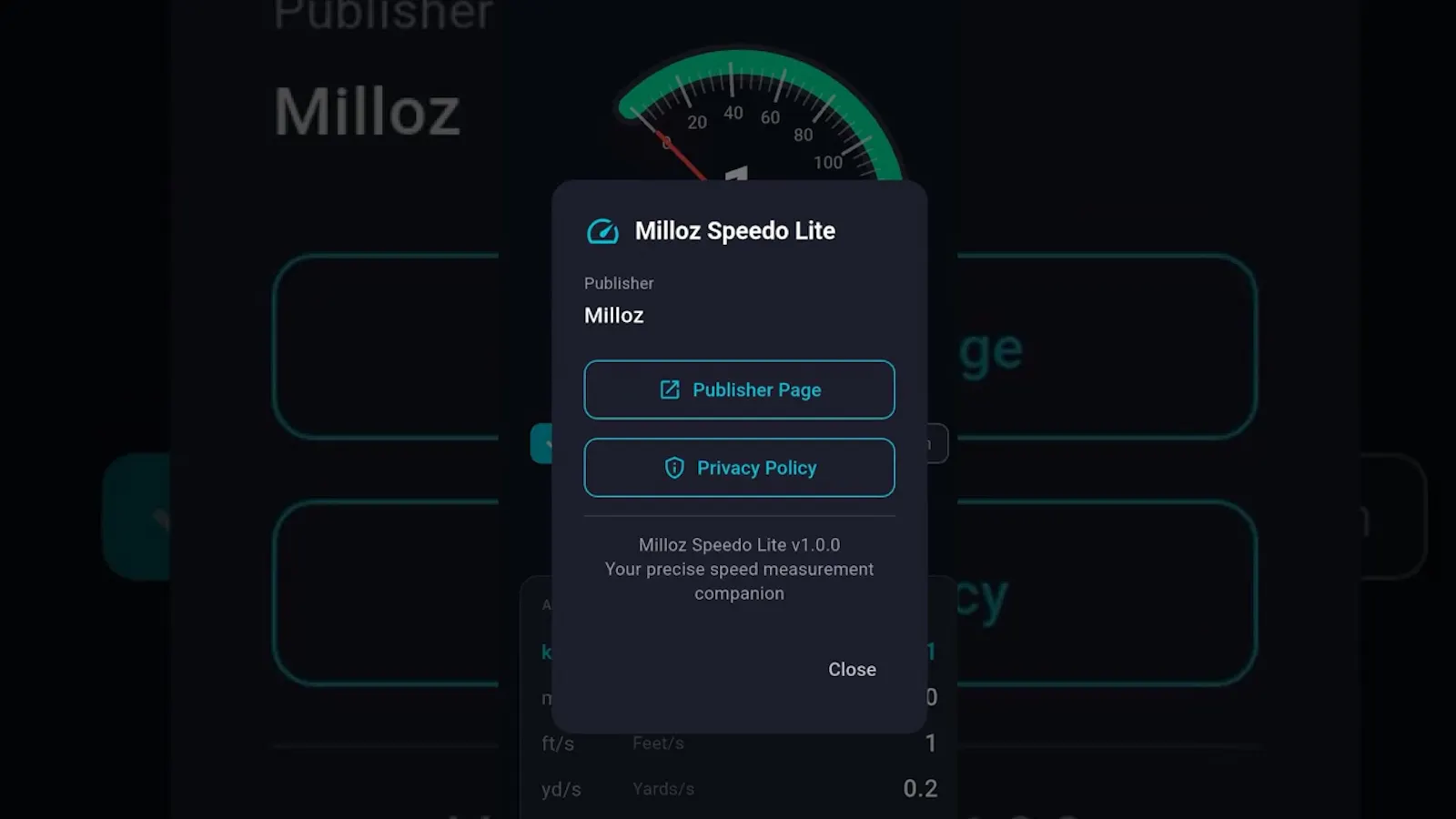 Milloz Speedo Lite — Gps Speedometer App screenshot 1 (video preview)