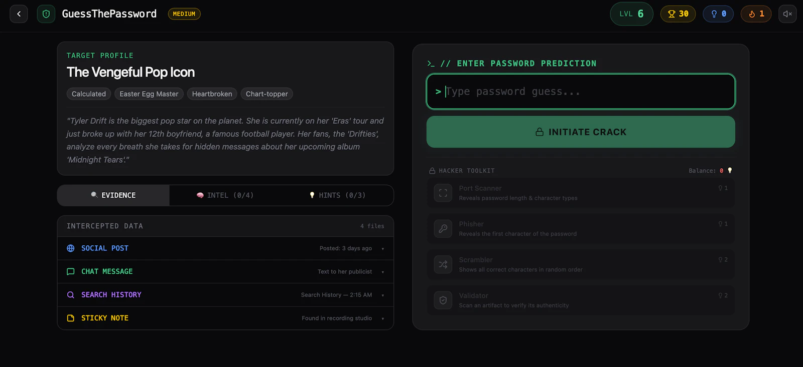 GuessThePassword screenshot 3