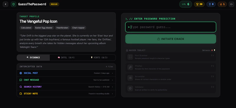 GuessThePassword screenshot 3