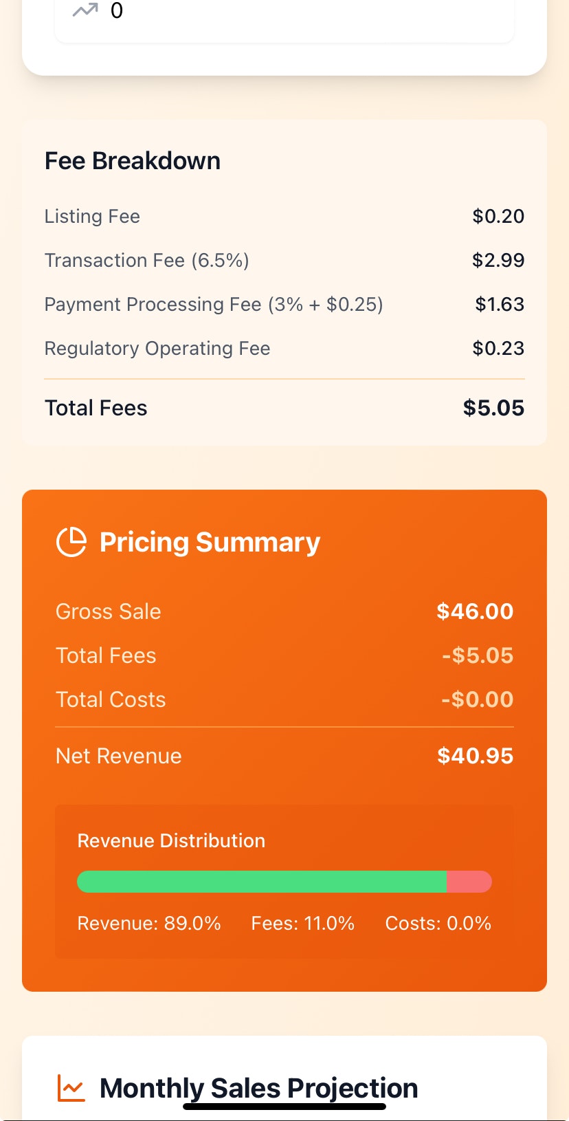 Calculadora de taxas Etsy media 2