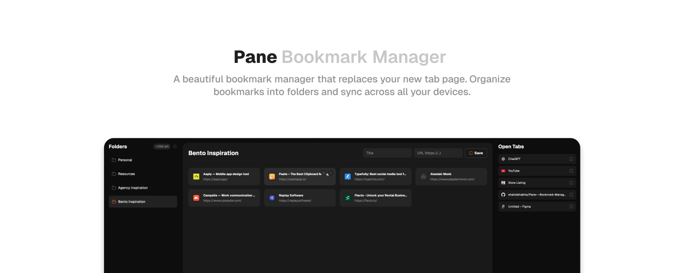 Pane - Bookmark Manager gallery image