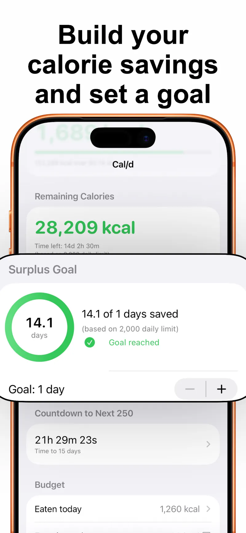 CalSlashD: Calorie Countdown for iOS screenshot 3