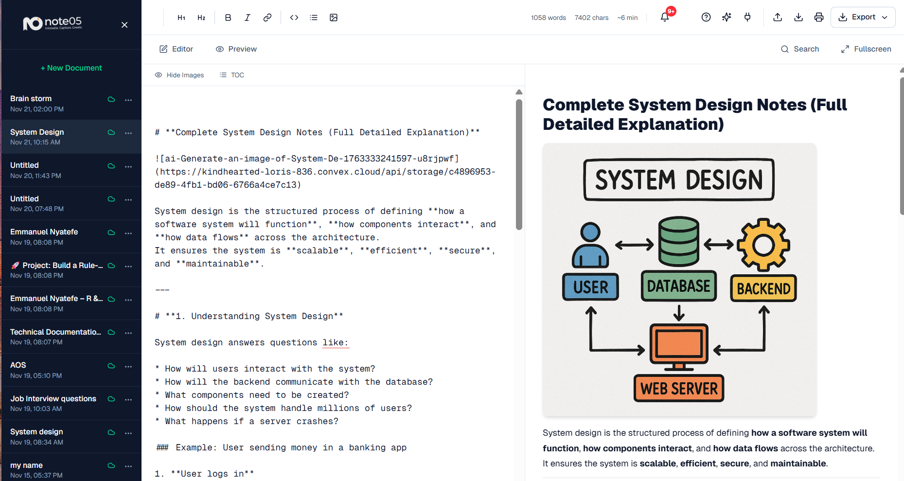 Note05 - Screenshot 2 showing product features and functionality
