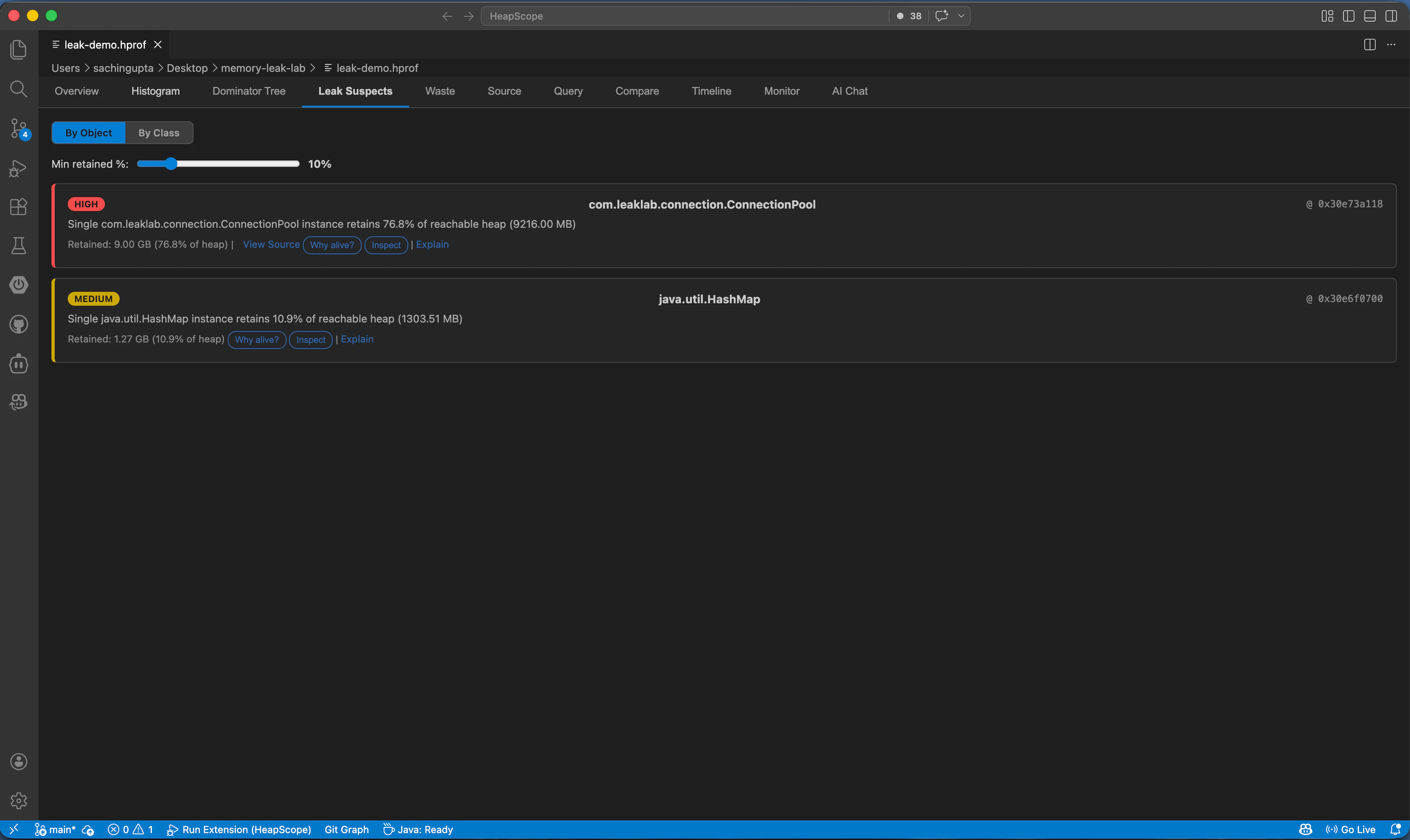 HeapLens screenshot 3