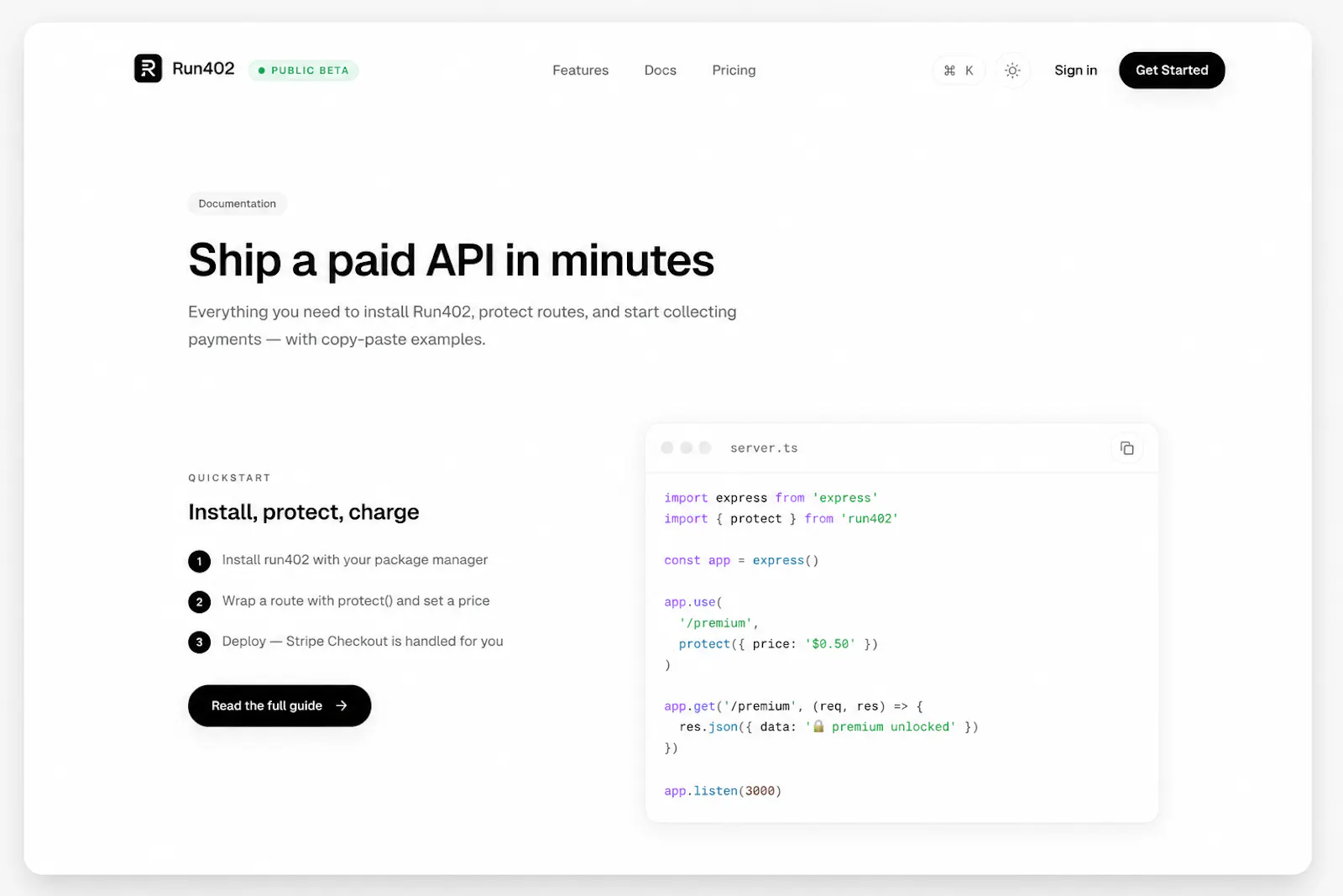 Run402 screenshot 3