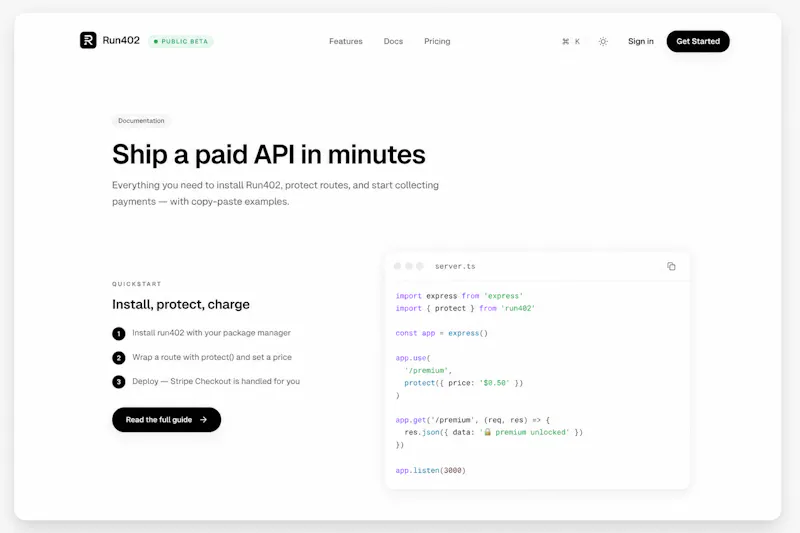 Run402 screenshot 3