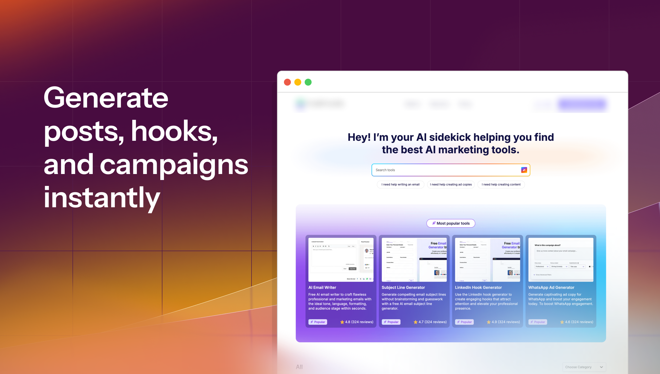 Marketing Agents Squad - Screenshot 2 showing product features and functionality