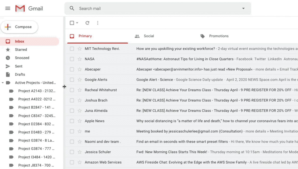 Resize Gmail Sidebar by cloudHQ media 2
